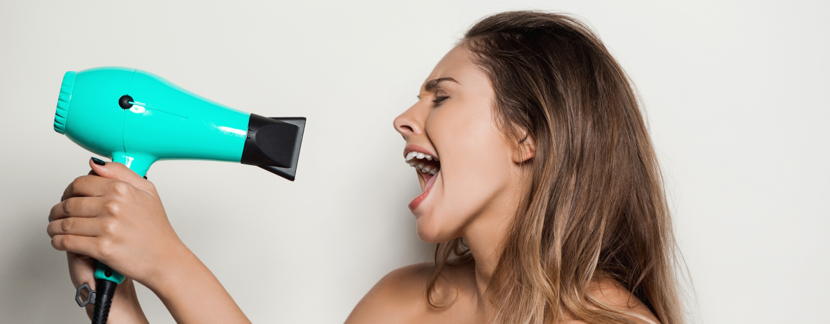 Blow-Drying Hair